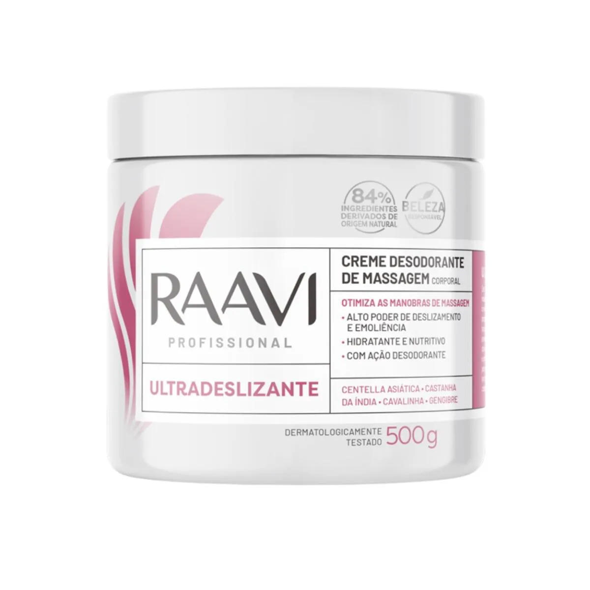 CREME MASSAGEM CORPORAL ULTRADESLIZANTE HIDRATA RAAVI 500G