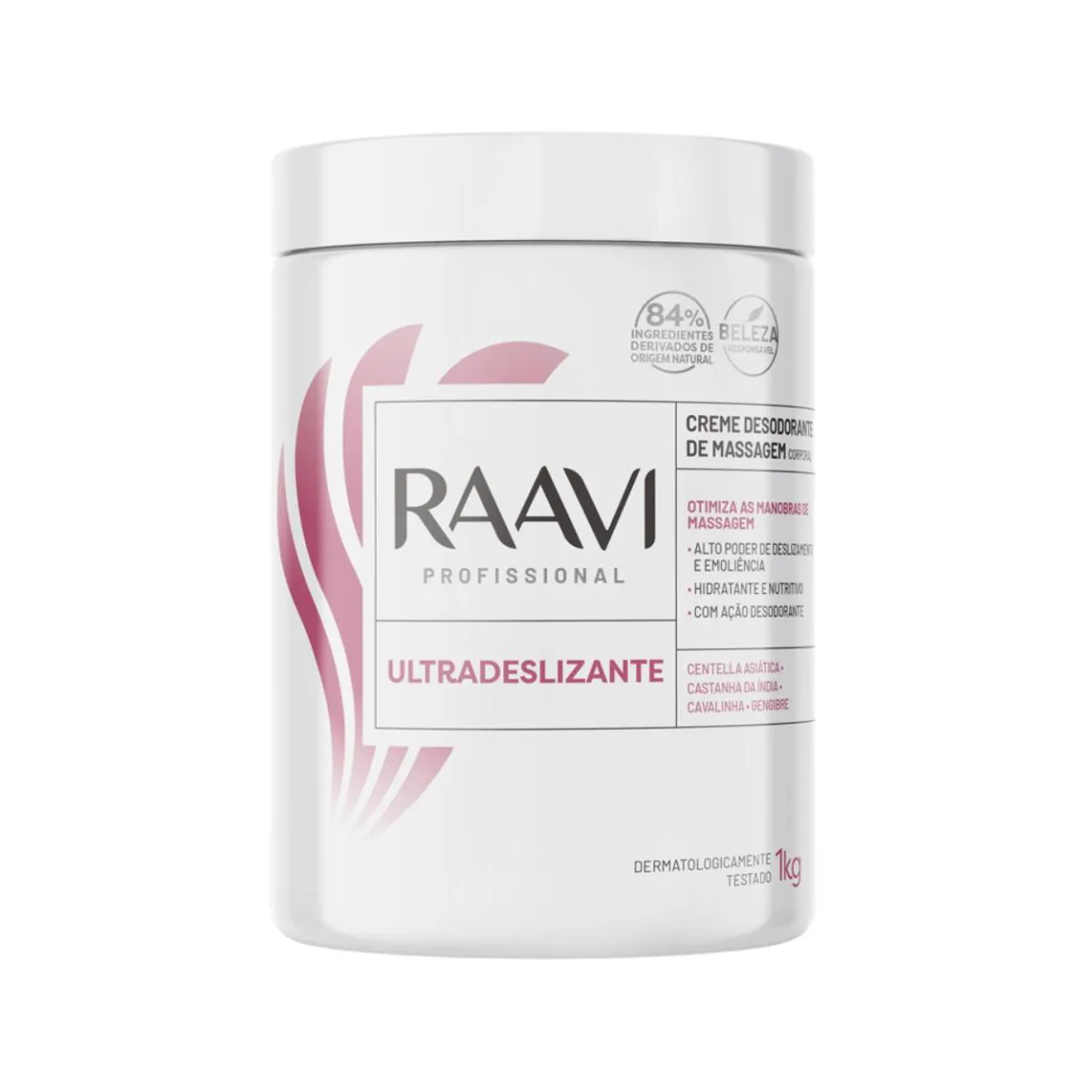 CREME MASSAGEM CORPORAL ULTRADESLIZANTE HIDRATAçãO RAAVI 1KG