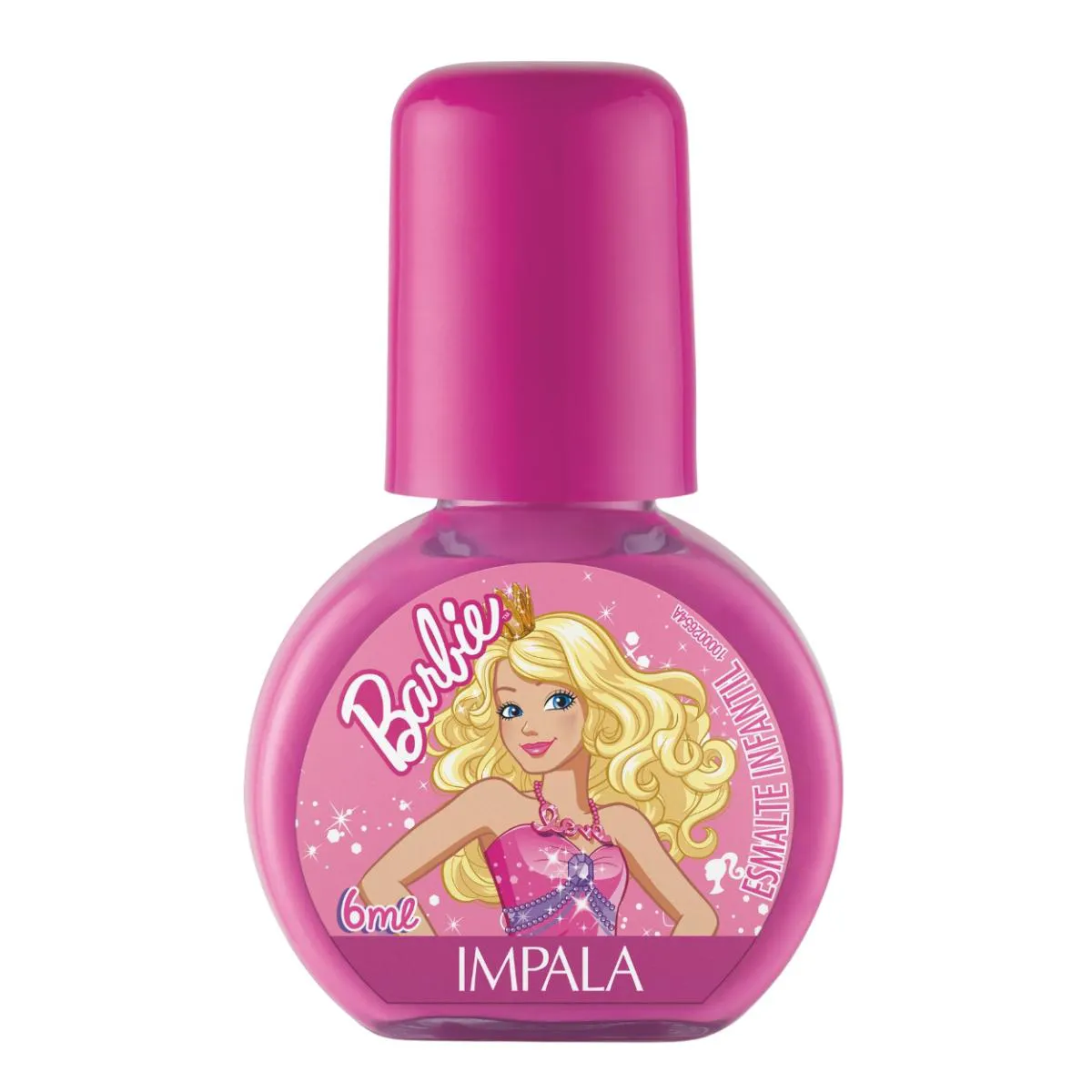 ESMALTE BARBIE REINO COR-DE-ROSA INFANTIL CREMOSO IMPALA 6ML
