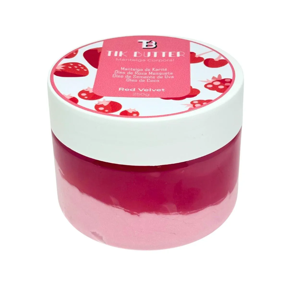 MANTEIGA CORPORAL RED  VELVET HIDRATA NUTRE TIKBALM 250G
