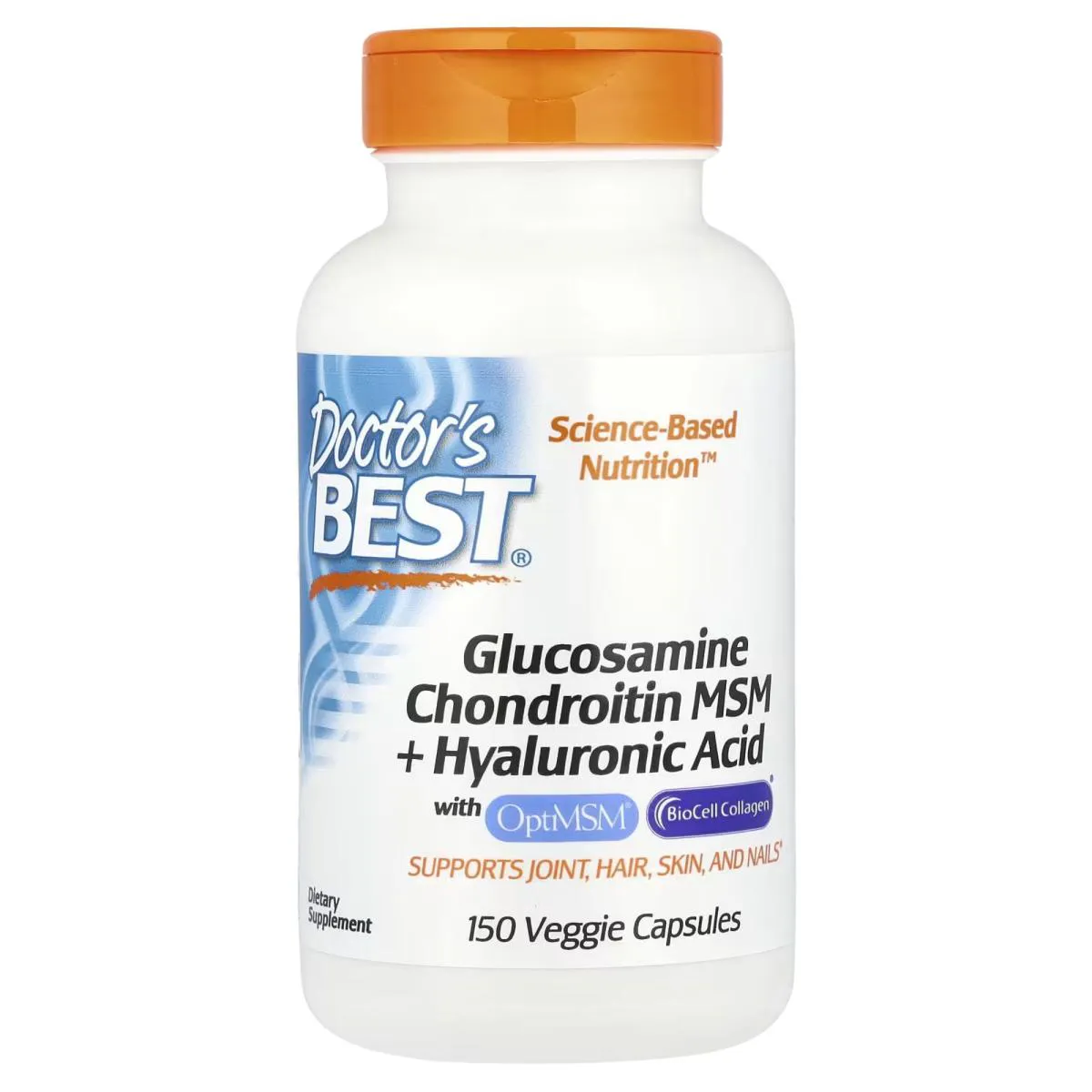 GLUCOSAMINA CHONDROITIN MSM + ÁCIDO HIALURôNICO 150 CAPSULAS - DOCTOR'S BEST