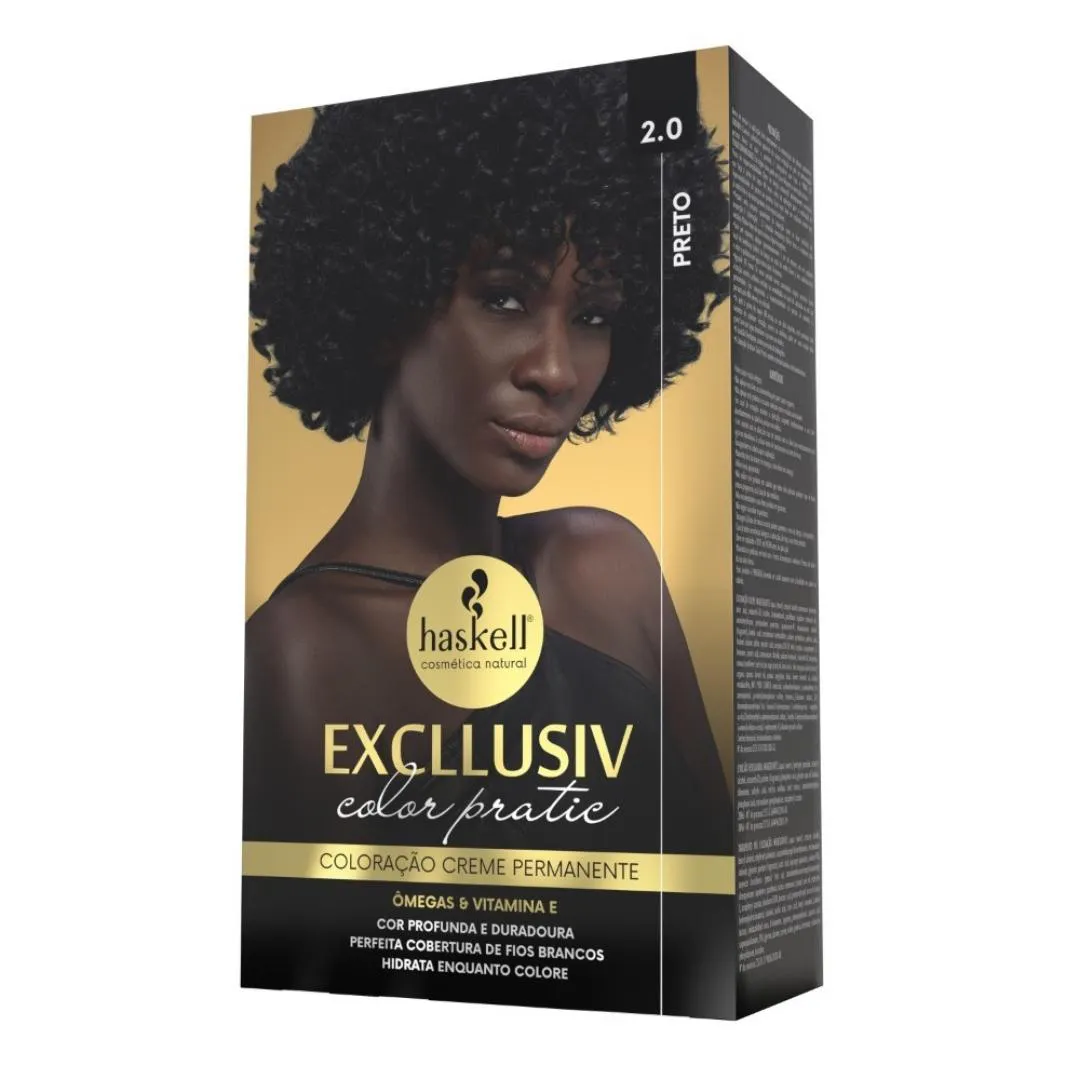 KIT COLORAçãO HASKELL COLOR PRATIC 2.0 PRETO