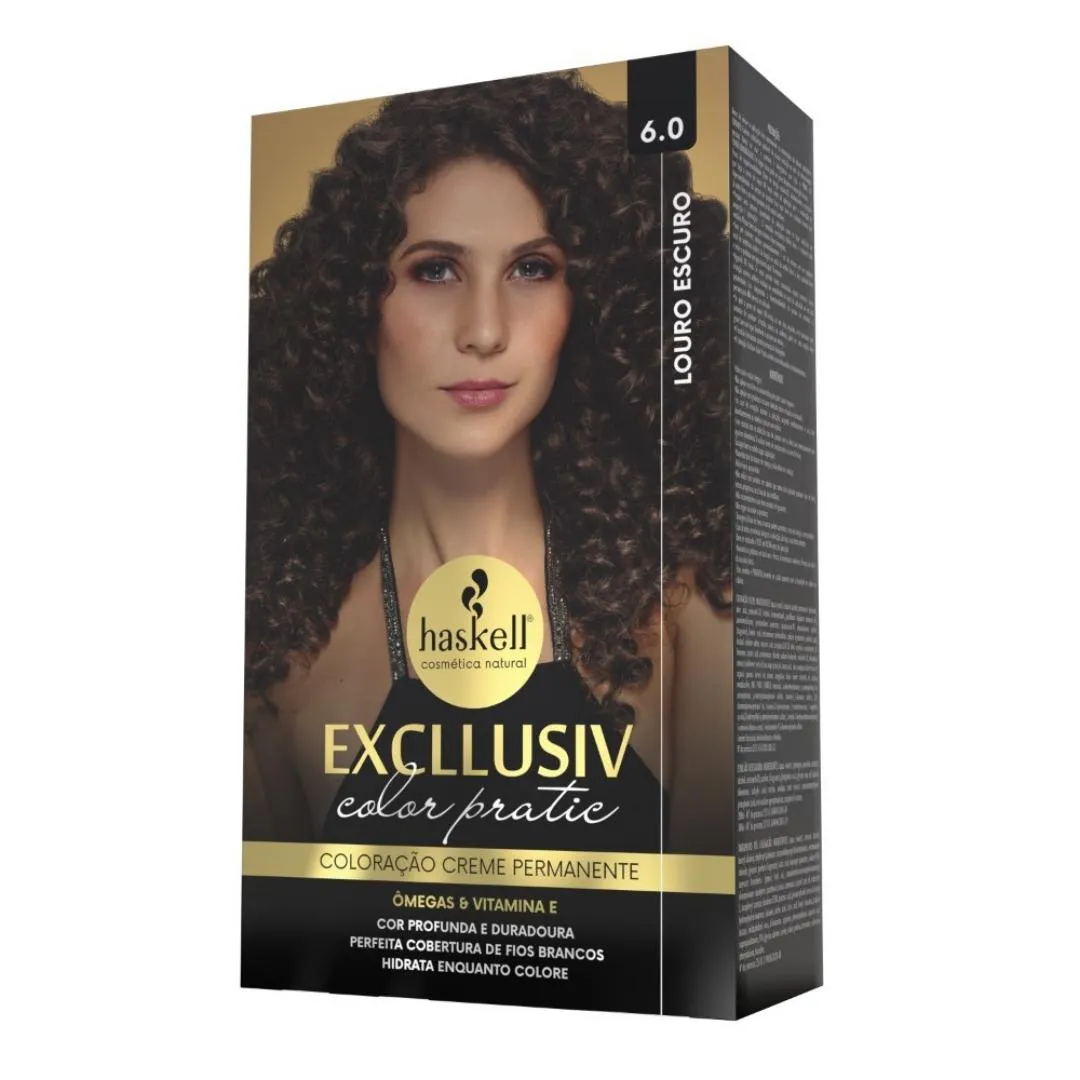 KIT COLORAçãO HASKELL COLOR PRATIC 6.0 LOURO ESCURO