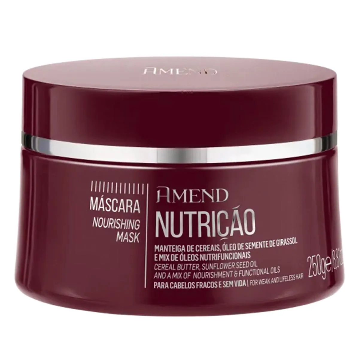 AMEND MáSCARA CAPILAR NUTRIçãO 250G