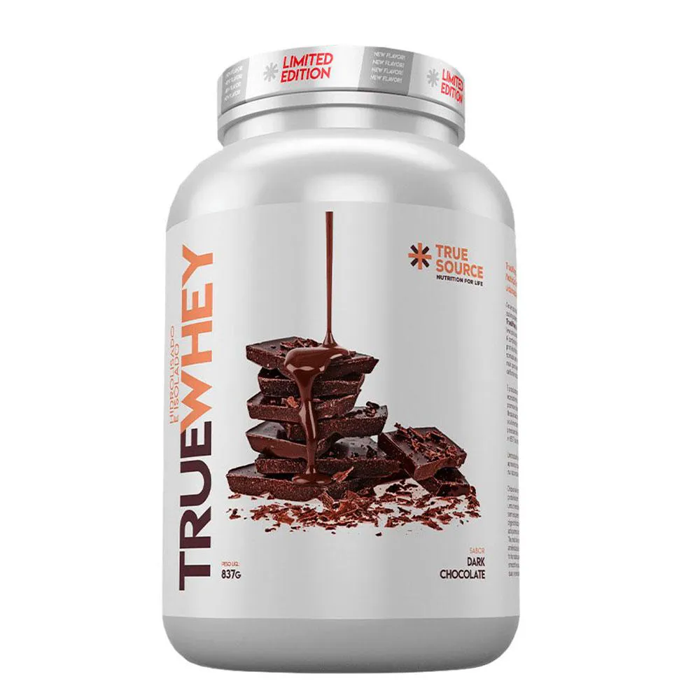 TRUE WHEY PROTEIN DARK CHOCOLATE TRUE SOURCE 837G U Unica
