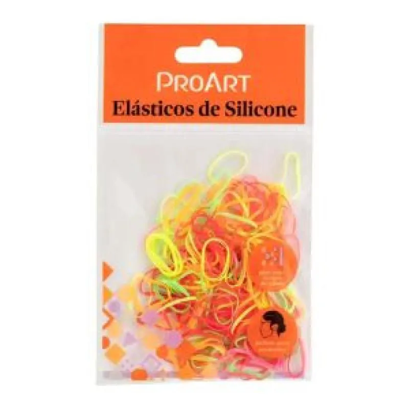 ELáSTICO SILICONE PARA CABELO COM 200 UNIDADES COLOR PROART