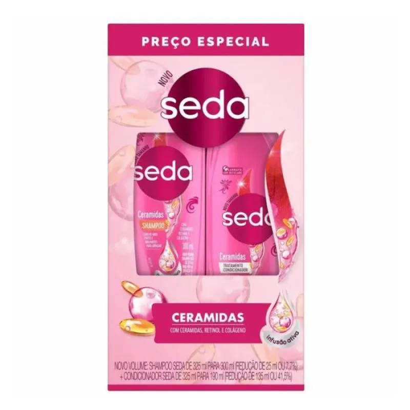 KIT SEDA CERAMIDAS SHAMPOO 300ML + CONDICIONADOR 190ML