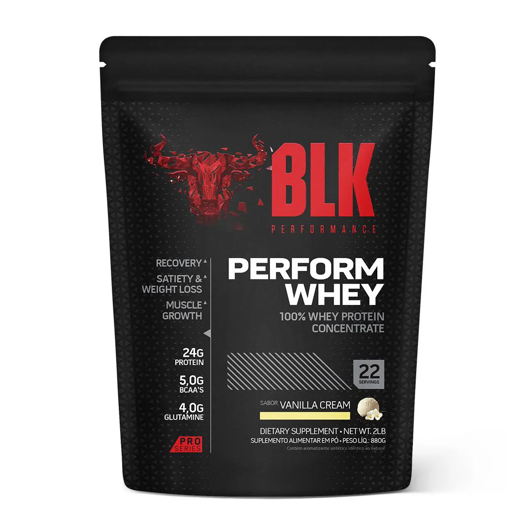 PERFORM WHEY 880G BLK PERFORMANCE - 100% PROTEIN CONCENTRATE SABOR BAUNILHA 880 G