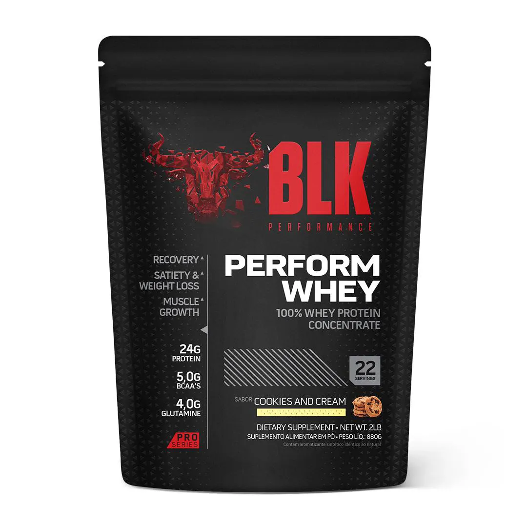 PERFORM WHEY 880G BLK PERFORMANCE - 100% PROTEIN CONCENTRATE SABOR COOKIES 880 G