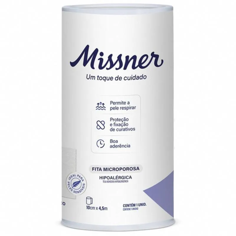 ADESIVO MICROPORE BRANCO 10CM X 4,5M - MISSNER