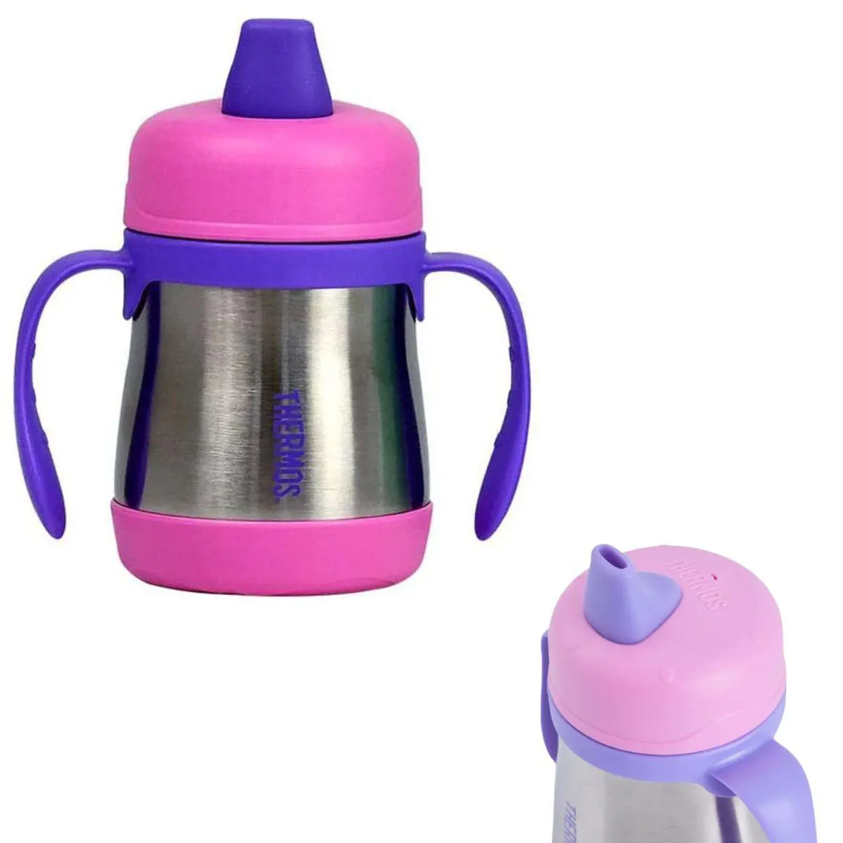 CANECA TÉRMICA BABY COLLECTION BS500 ROSA/ROXO 210ML THERMOS