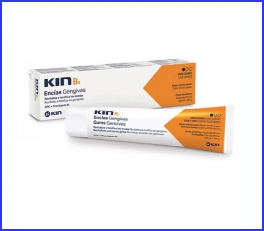 CREME DENTAL KIN B5 125 ML PERIODONTAL REGENERACAO TONIFICACAO GENGIVAS PROTECAO ESMALTE CONTROLE PLACA BAIXA ABRASIVIDA