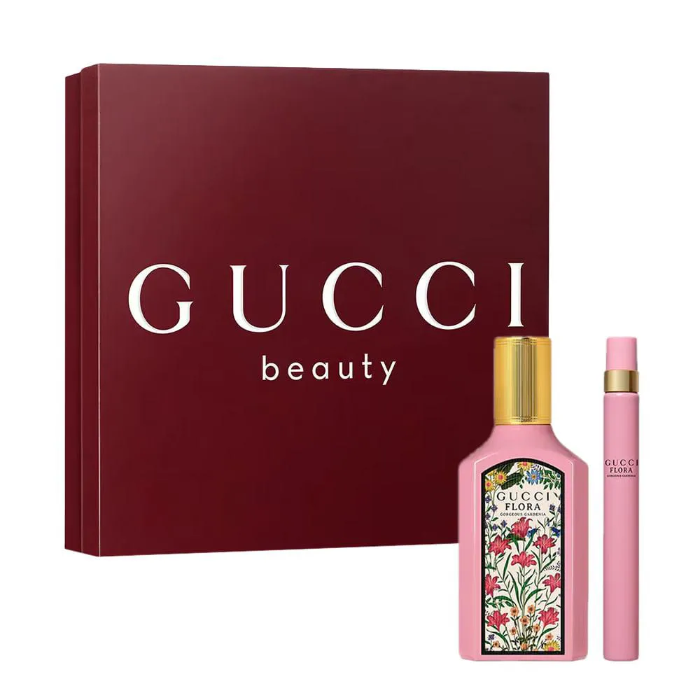 KIT GUCCI FLORA GORGEOUS GARDENIA FEMININO - EDP 50 ML + TRAVEL SIZE 10ML
