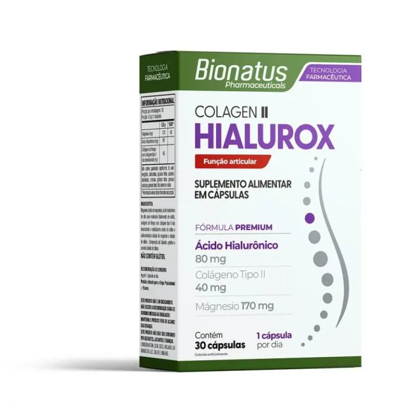 COLAGEN II HYALUROX - COLáGENO TIPO 2 - 30CAP - BIONATUS