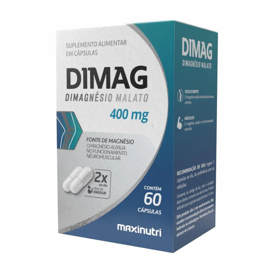 DI-MAGNESIO MALATO 400MG 60CAP - MAXINUTRI