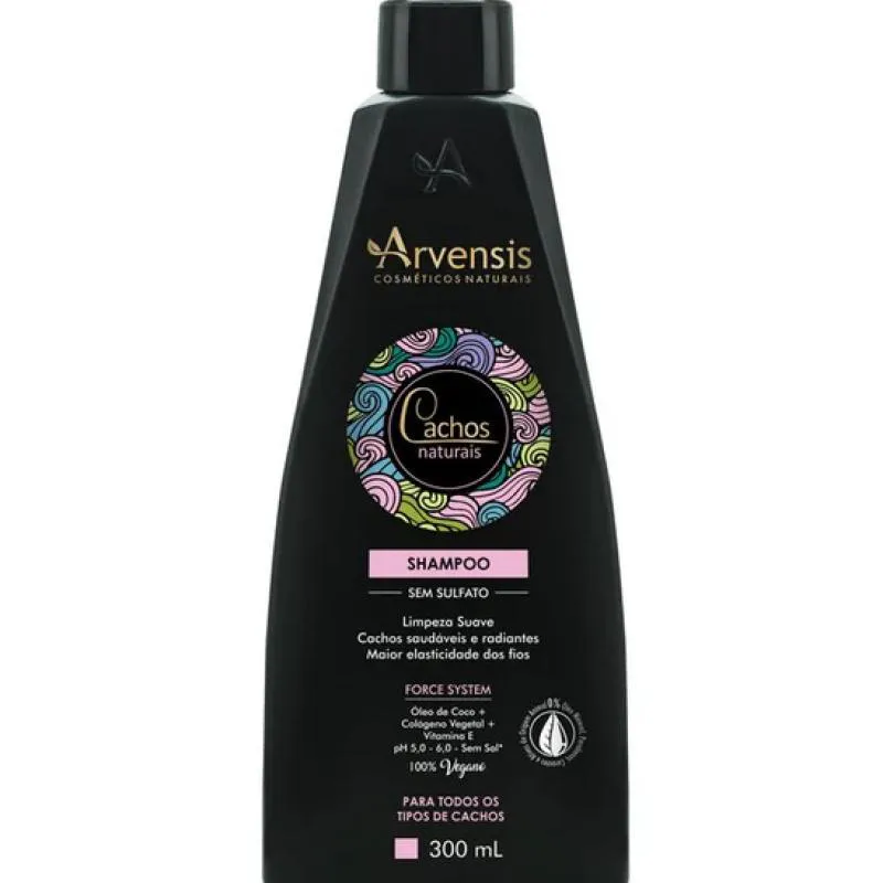 SHAMPOO CACHOS NATURAIS SEM SULFATO - 300ML ARVENSIS
