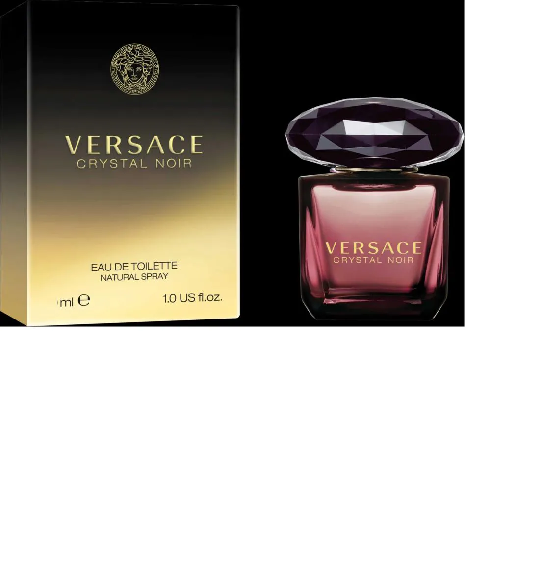 VERSACE CRYSTAL NOIR FEMININO EAU DE TOILETTE 50ML