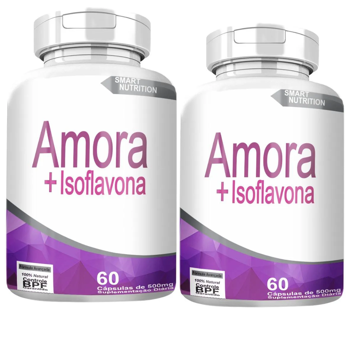 AMORA COM ISOFLAVONA KIT COM 2 POTES COM TOTAL DE 120 CAPSULAS