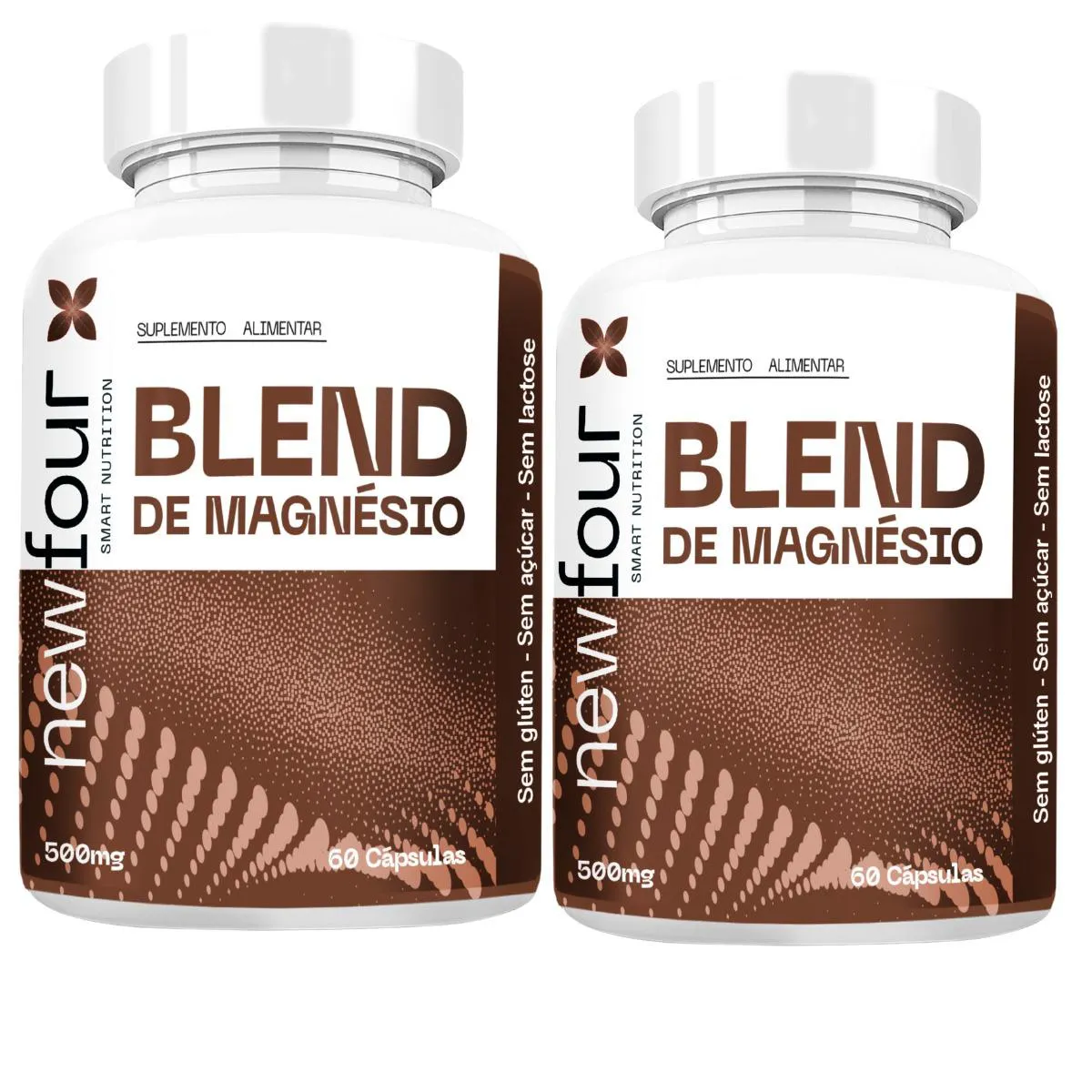 BLEND DE MAGNÉSIO KIT COM 2 POTES COM TOTAL DE 120 CAPSULAS