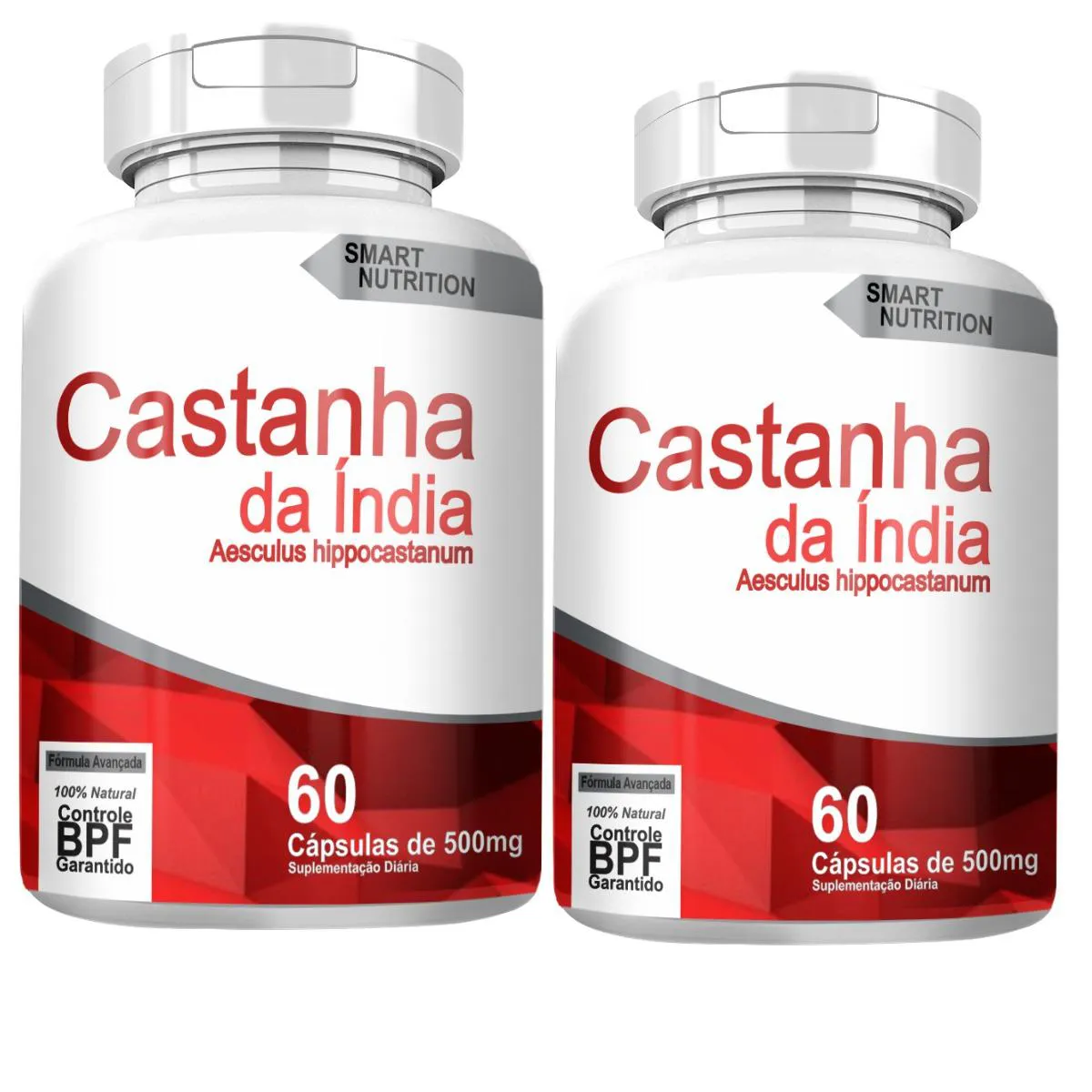 CASTANHA DA ÍNDIA  KIT COM 2 POTES COM TOTAL DE 120 CAPSULAS