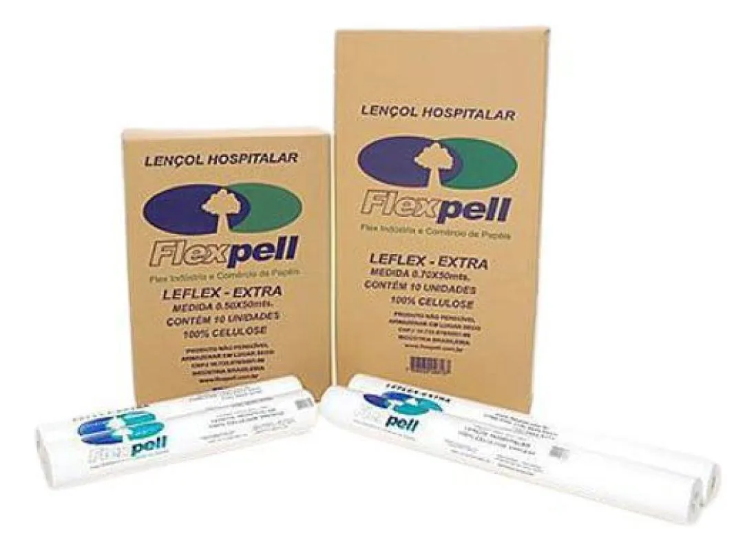 PAPEL LENçOL 70CMX50CM 100% RECICLADO FLEXPELL - 01 UNIDADE