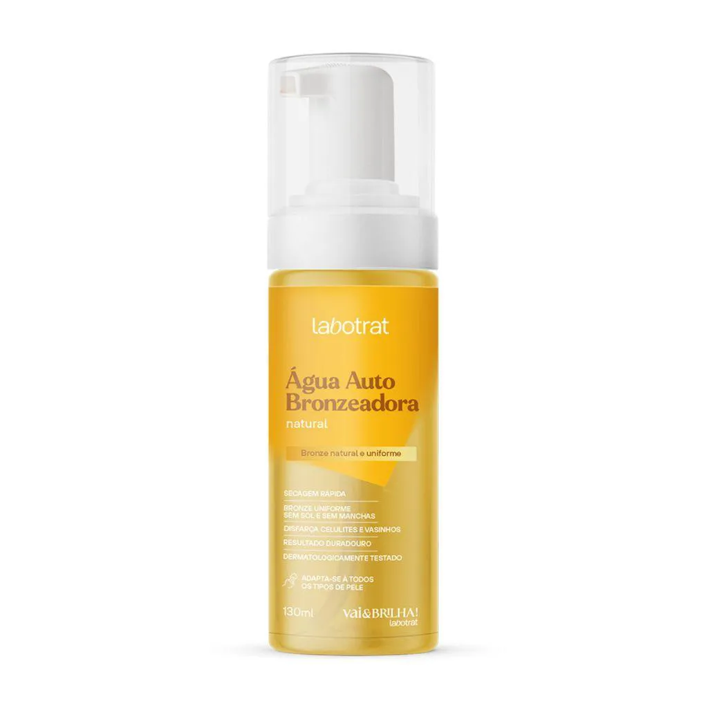 AGUA AUTOBRONZEADORA NATURAL VAI&AMP;BRILHA 130ML LABOTRAT