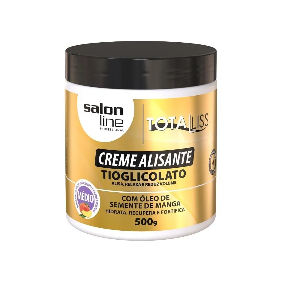 CREME ALISANTE SALON LINE ÓLEO DE MANGA MéDIO 500G