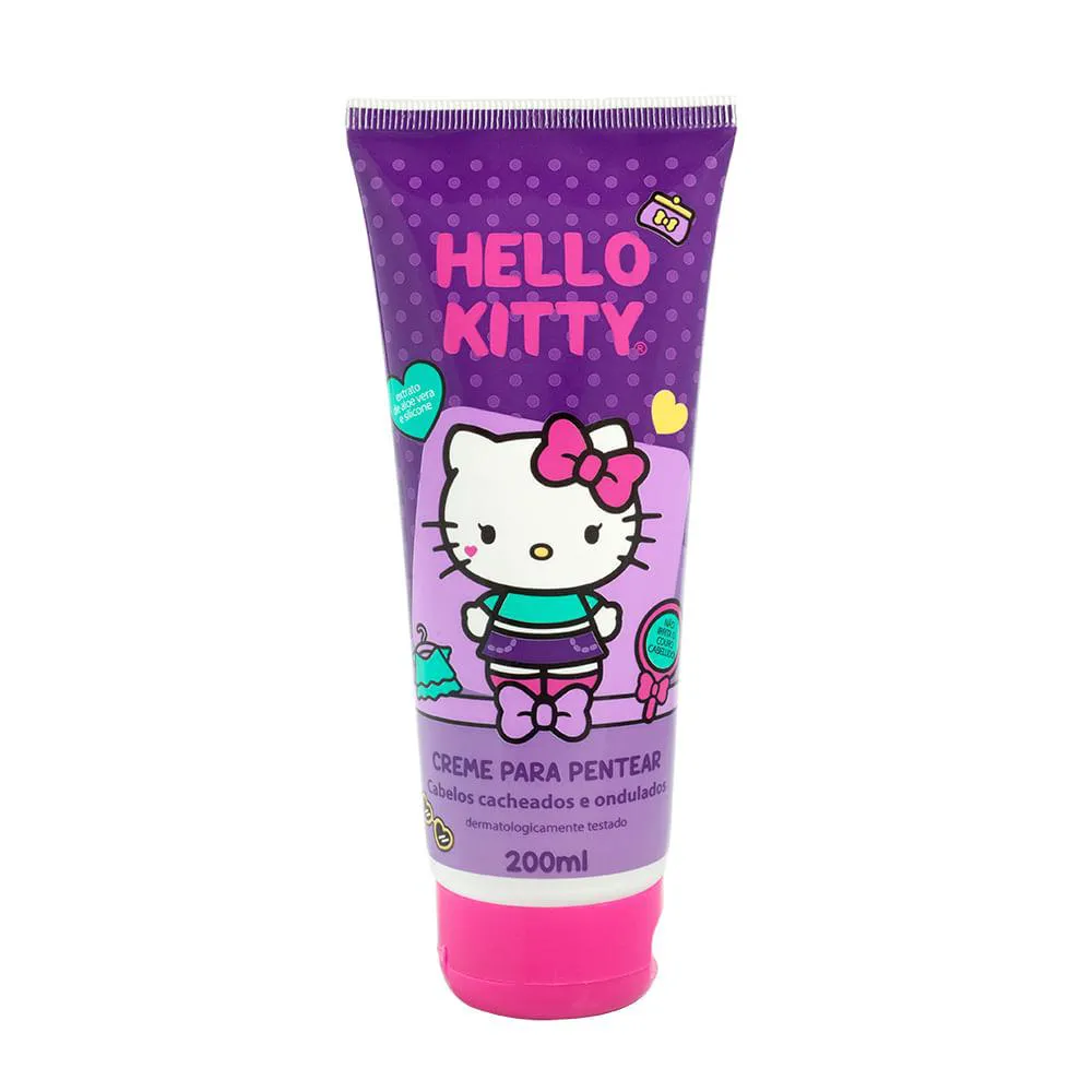 CREME PARA PENTEAR HELLO KITTY CABELOS CACHEADOS E ONDULADOS 200ML