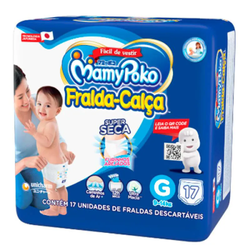FRALDA CALçA MAMYPOKO G 17 UNIDADES