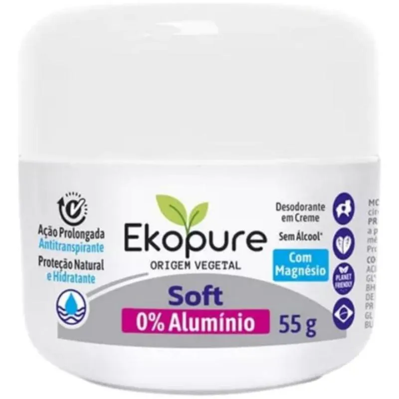 KIT C/2 UNIDADES DE DESODORANTE CREME EKOPURE 55G SOFT
