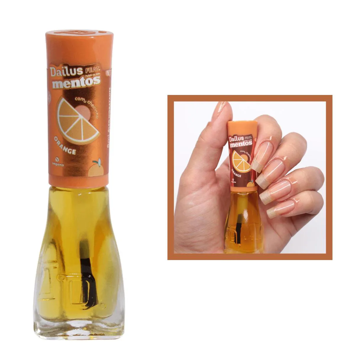 ESMALTE DAILUS MENTOS ÓLEO HIDRATANTE ORANGE