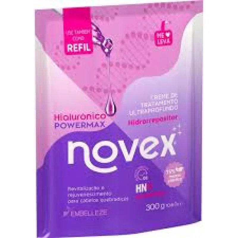 CREME DE TRATAMENTO NOVEX HIALURONICO REFIL 300G