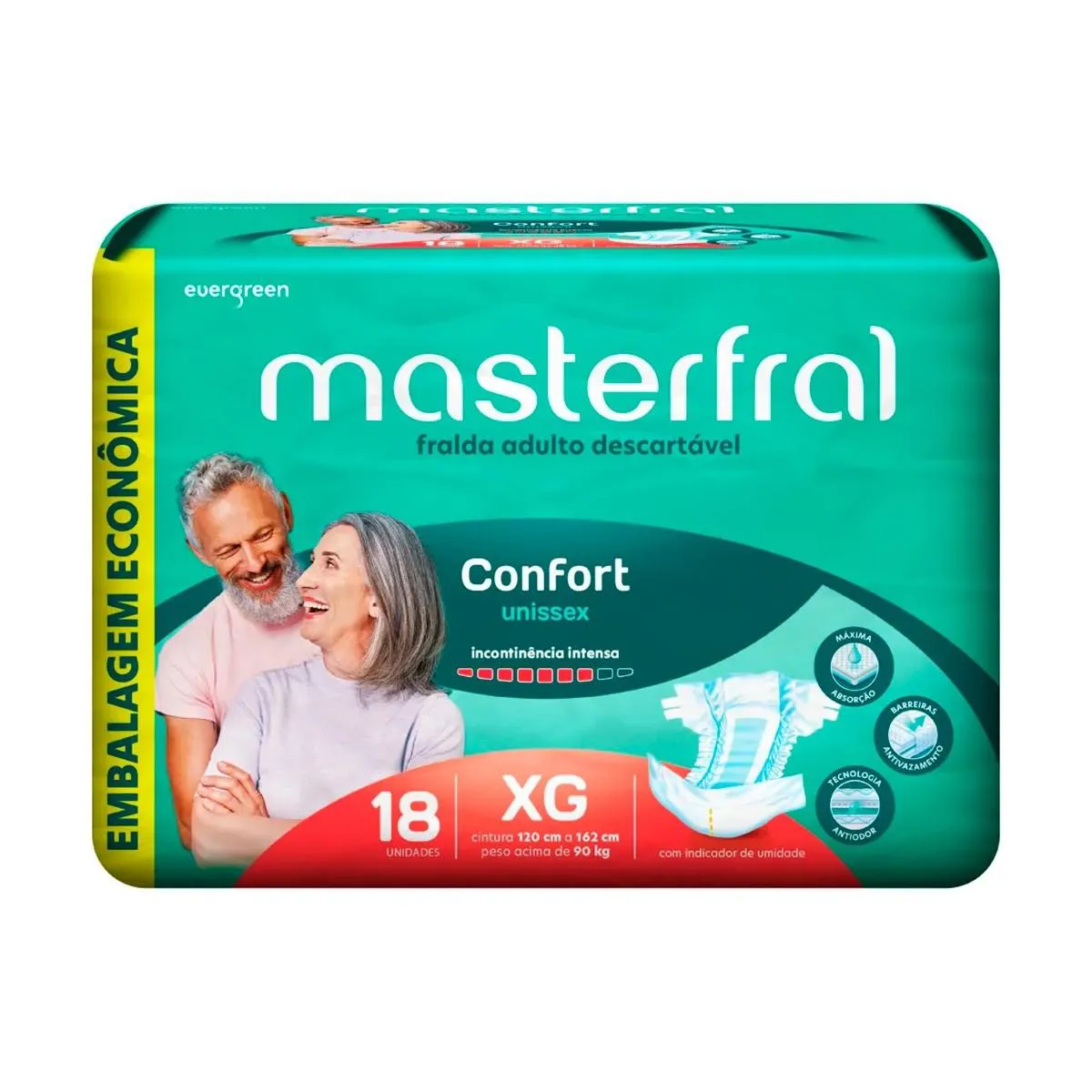 FRALDA MASTERFRAL CONFORT ECO XG 18 UN