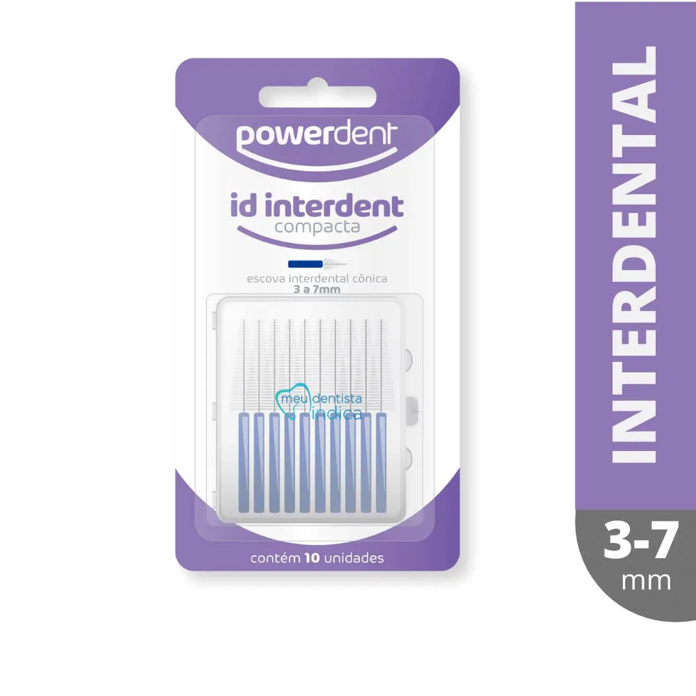 ESCOVA POWERDENT INTERDENTAL CôNICA 3 A 7MM