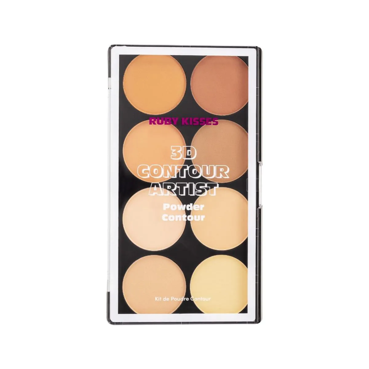 PALETA DE CONTORNO EM Pó 3D CONTOUR ARTIST POWDER RK BY KISS - LIGHT MEDIUM