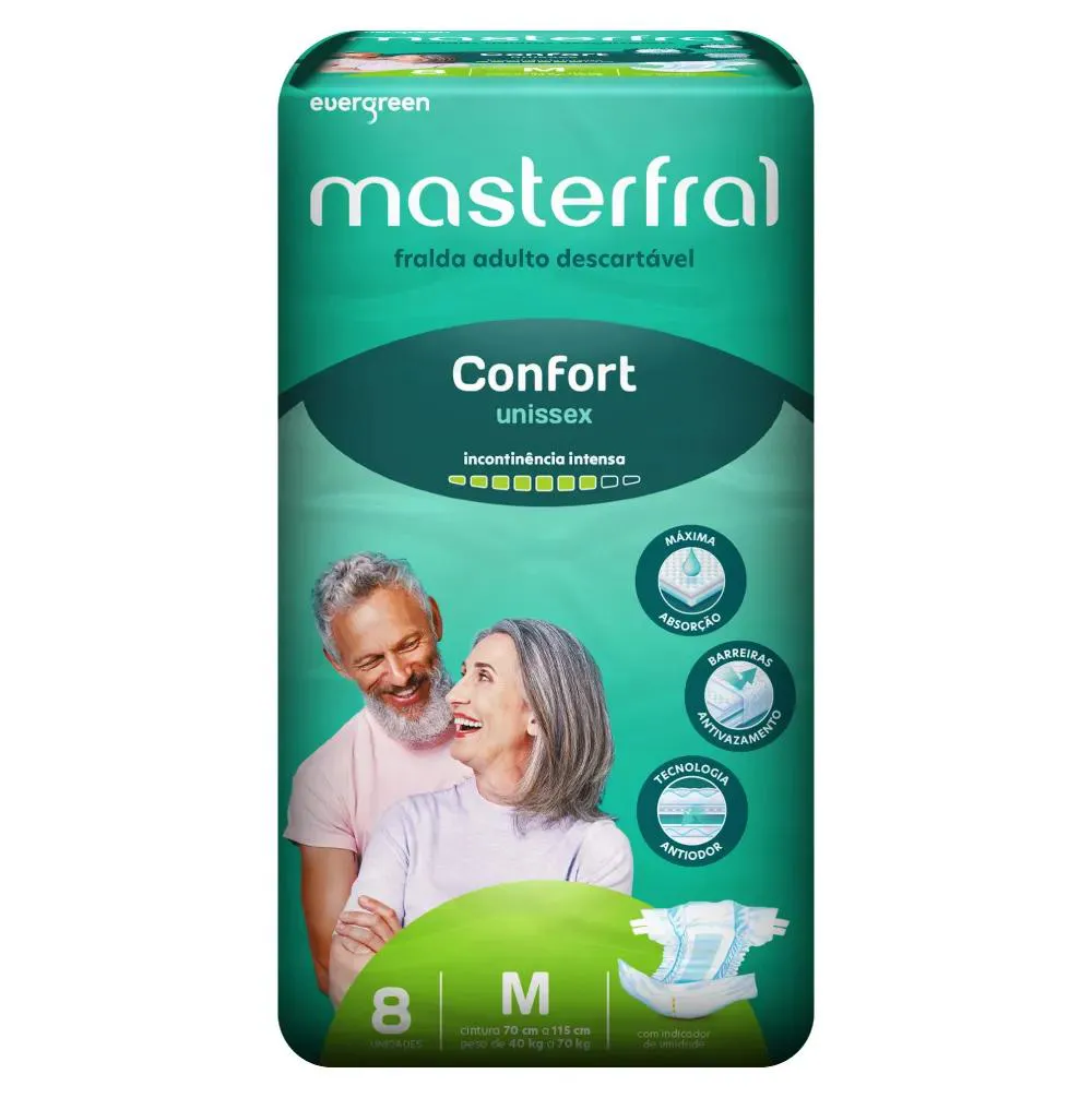 FRALDA MASTERFRAL CONFORT M 8 UN