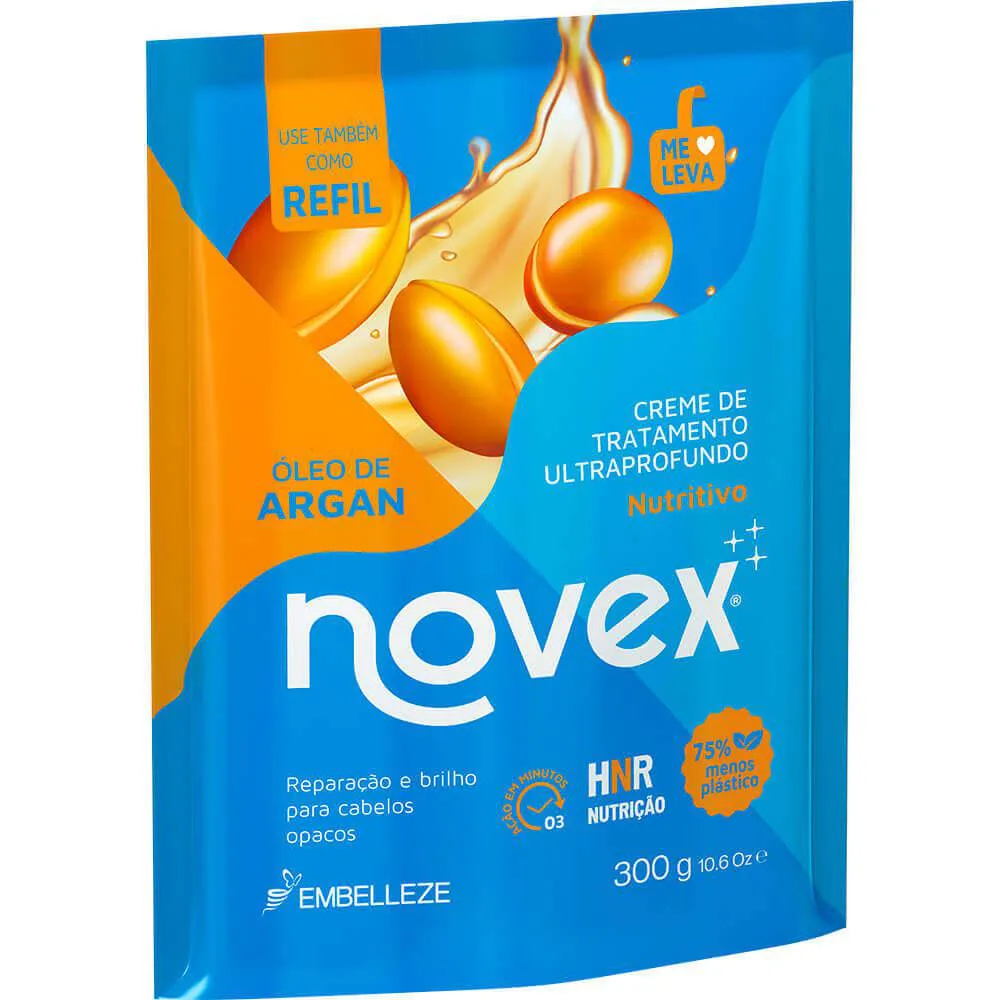NOVEX OLEO DE ARGAN CREME TRATAMENTO REFIL 300G