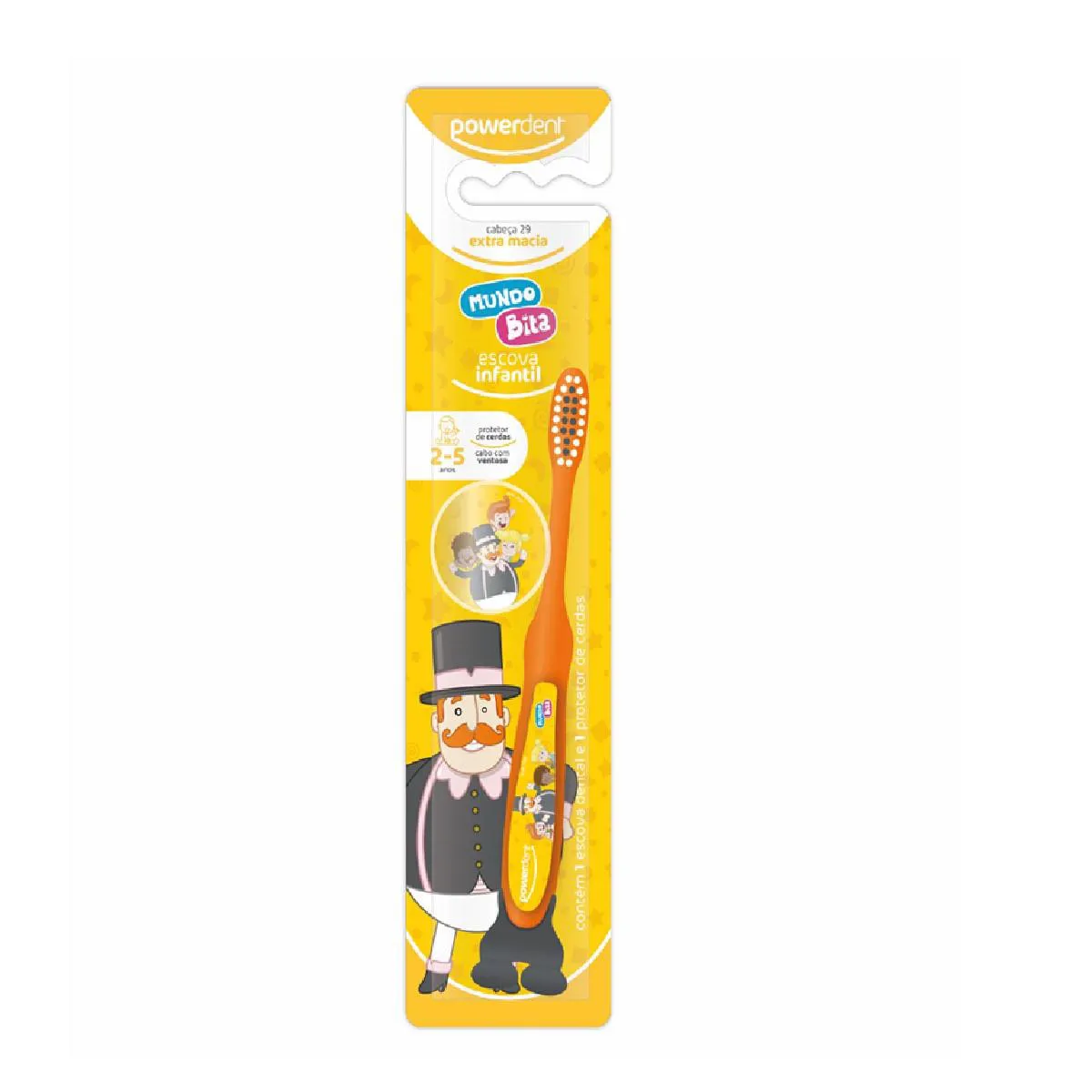 ESCOVA POWERDENT INFANTIL MUNDO BITA 3D