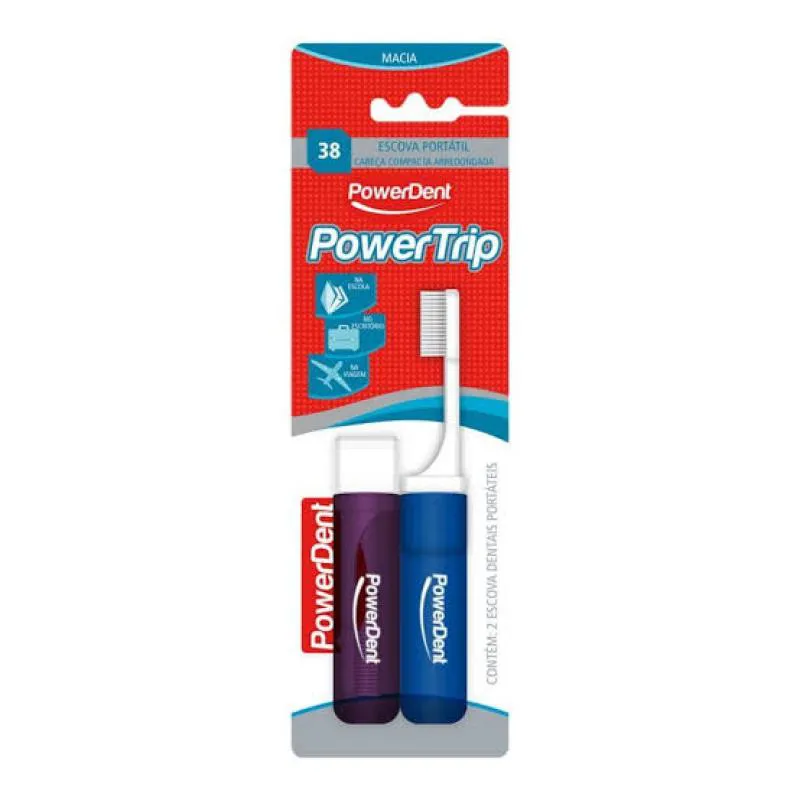 ESCOVA POWERDENT TOGO POCKET MACIA 2UN