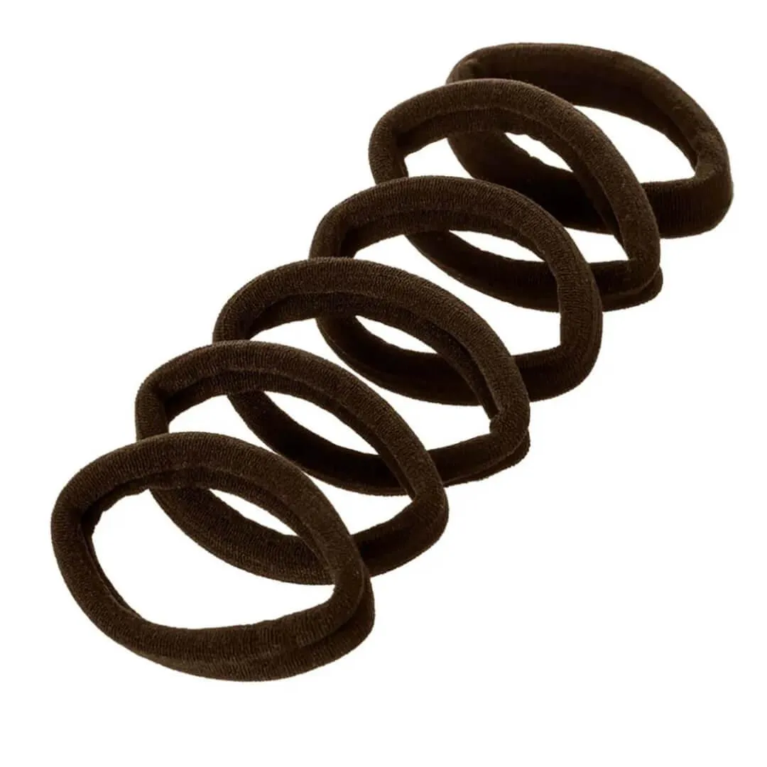 ELáSTICOS DE CABELO 6 UNIDADES - PROART MARROM