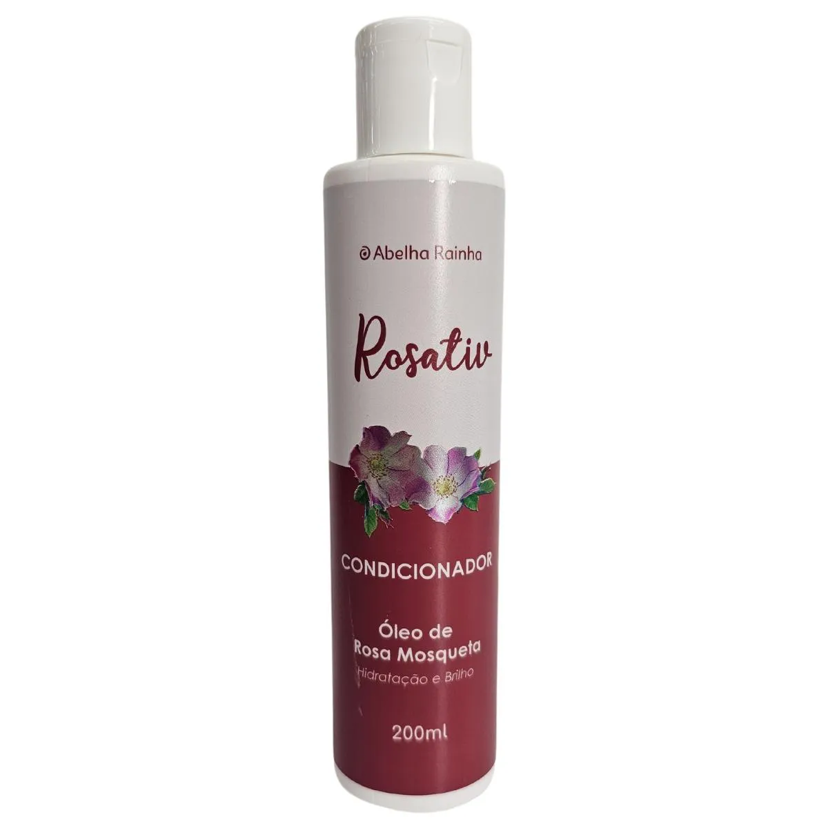 CONDICIONADOR ÓLEO DE ROSA MOSQUETA HIDRATAçãO E BRILHO ROSATIV ABELHA RAINHA 200ML
