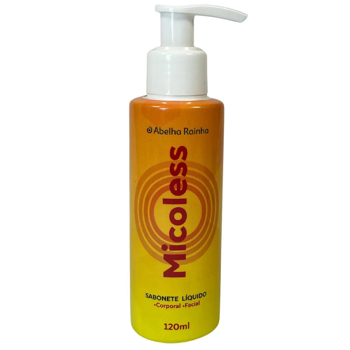 SABONETE LíQUIDO CORPORAL E FACIAL MICOSE, CICATRIZANTE, ANTIFúNGICO MICOLESS ABELHA RAINHA 120ML