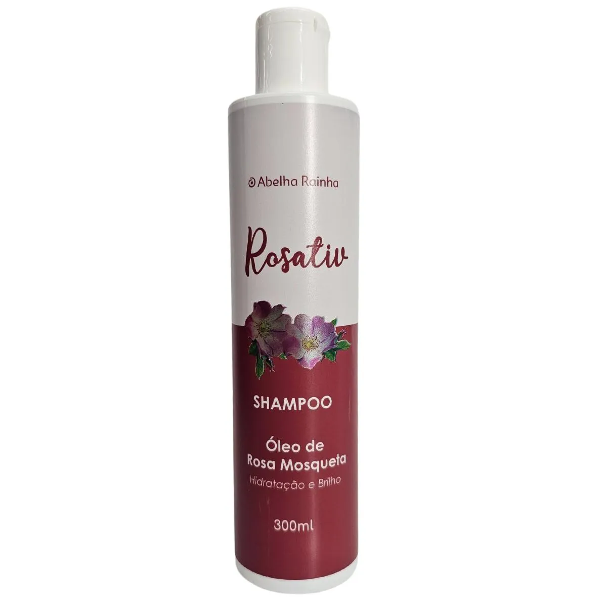 SHAMPOO ÓLEO DE ROSA MOSQUETA HIDRATAçãO E BRILHO ROSATIV ABELHA RAINHA 300ML