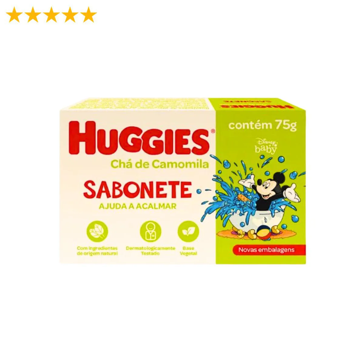 SABONETE EM BARRA HUGGIES HORA DE SONHAR - 75G - CAMOMILA - 7896018700789
