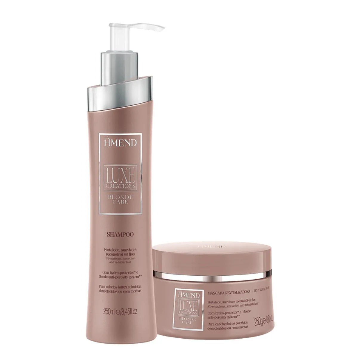 KIT SHAMPOO E MáSCARA AMEND LUXE CREATIONS BLONDE CARE