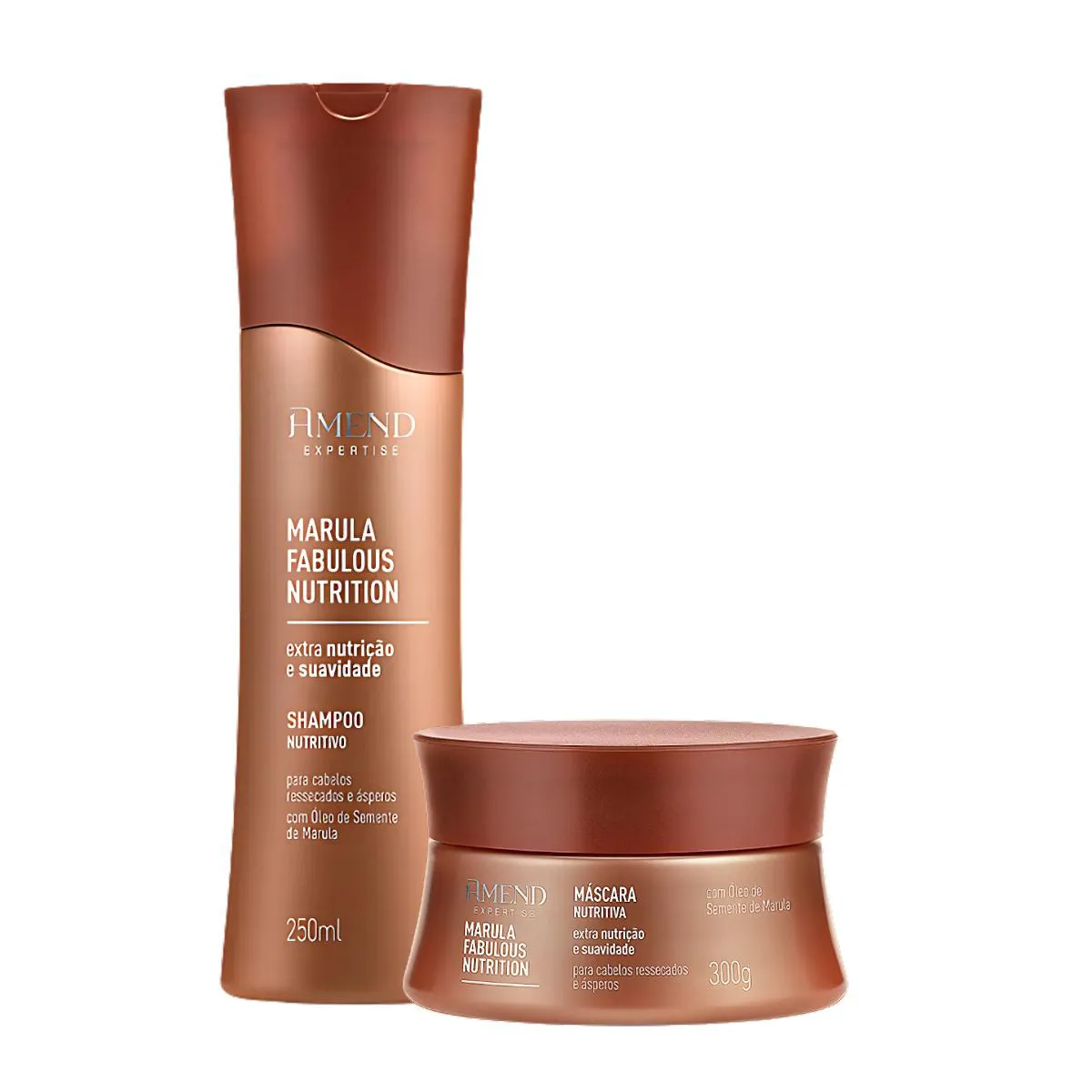 KIT SHAMPOO E MáSCARA AMEND MARULA FABULOUS NUTRITION