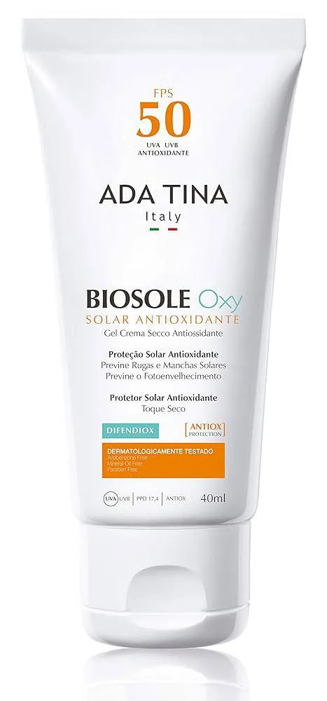 Protetor Solar Clareador Ada Tina Biosole Oxy FPS 50 40ml