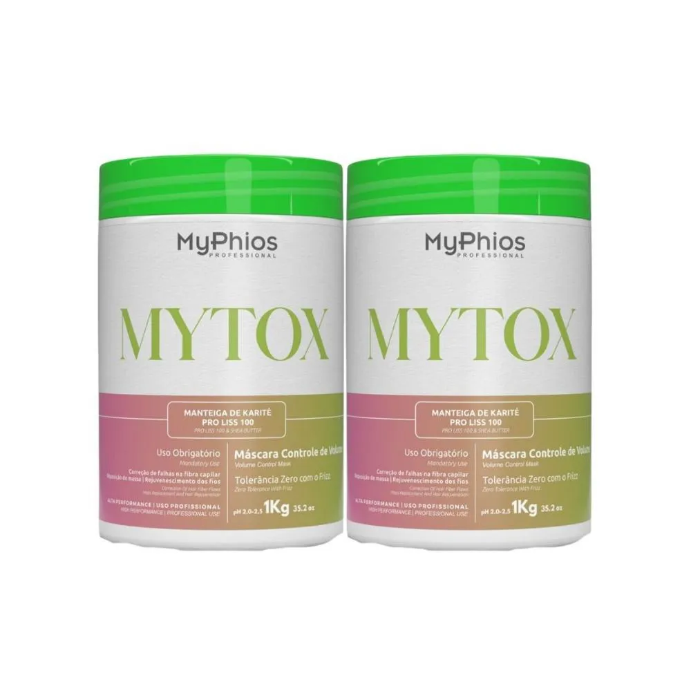 MYPHIOS MYTOX KIT 2 MáSCARA CONTROLE DE VOLUME 1KG