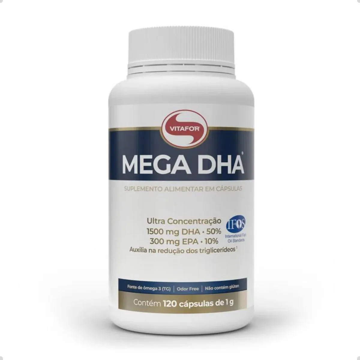 ÔMEGA 3 MEGA DHA ULTRA CONCENTRADO EPA 120 CAPSULAS VITAFOR Natural