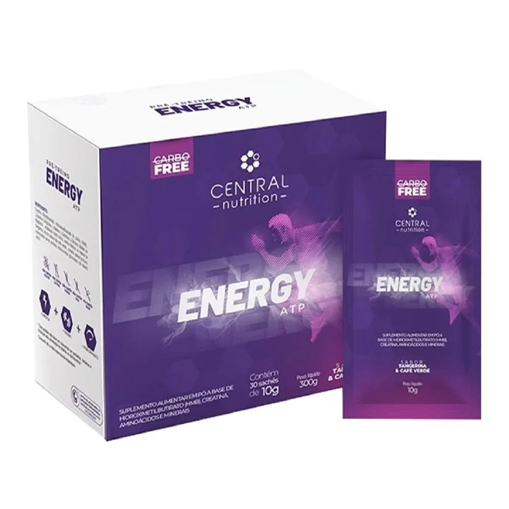 ENERGY ATP 30 SACHêS DE 10G ENERGIA (300G) CENTRAL NUTRITION Limão